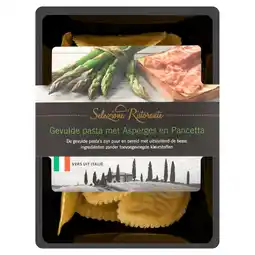 PLUS Selezione Ristorante Gevulde pasta met asperges en pancetta aanbieding