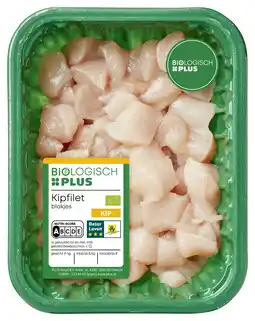 PLUS Biologisch PLUS Kipfiletblokjes aanbieding