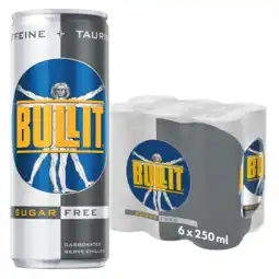 PLUS Bullit Energy drink sugar free 6-pack aanbieding