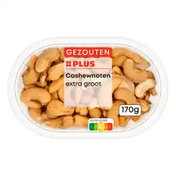 PLUS PLUS Cashewnoten Extra Groot (gez) aanbieding