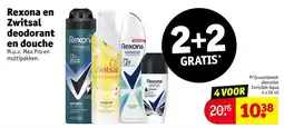 Kruidvat Rexona en zwitsal deodorant en douche aanbieding