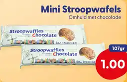 Die Grenze Mini Stroopwafels Omhuld met chocolade aanbieding