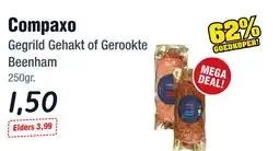 Budget Food Compaxo Gegrild Gehakt of Gerookte Beenham aanbieding