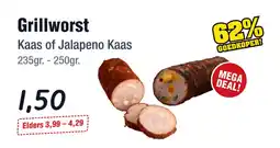 Budget Food Grillworst Kaas of Jalapeno Kaas aanbieding