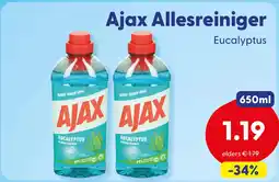 Die Grenze Ajax Allesreiniger Eucalyptus aanbieding