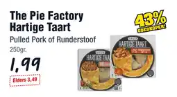 Budget Food The Pie Factory Hartige Taart Pulled Pork of Runderstoof aanbieding