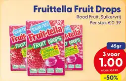 Die Grenze Fruittella Fruit Drops Rood Fruit, Suikervrij aanbieding