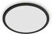 Bol.com Philips SuperSlim badkamer plafondlamp - zwart - rond - 15 W aanbieding
