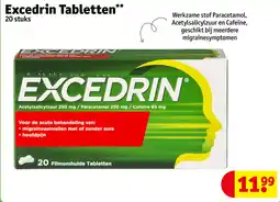 Kruidvat Excedrin tabletten aanbieding