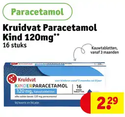 Kruidvat Kruidvat Paracetamol Kind 120mg aanbieding