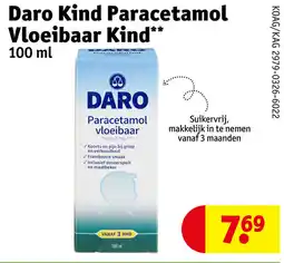 Kruidvat Daro kind paracetamol vloeibaar kind aanbieding