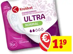 Kruidvat Kruidvat ultra normal maandverband aanbieding