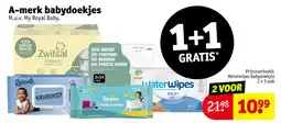 Kruidvat A-merk babydoekjes aanbieding