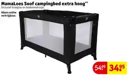 Kruidvat Mamaloes soof campingbed extra hoog aanbieding