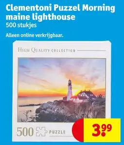 Kruidvat Clementoni puzzel morning maine lighthouse aanbieding