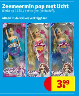 Kruidvat Zeemeermin pop met licht aanbieding