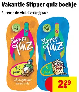 Kruidvat Vakantie Slipper quiz boekje aanbieding