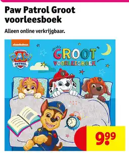 Kruidvat Paw patrol groot voorleesboek aanbieding