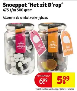 Kruidvat Snoeppot 'Het zit D'rop' aanbieding