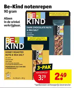 Kruidvat Be-Kind notenrepen aanbieding