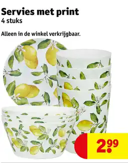 Kruidvat Servies met print aanbieding