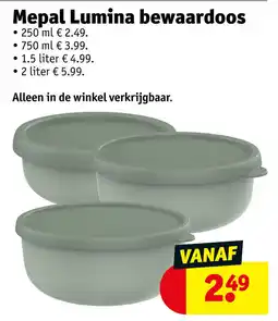 Kruidvat Mepal lumina bewaardoos aanbieding