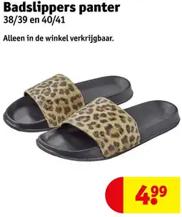 Kruidvat Badslippers panter aanbieding
