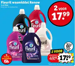 Kruidvat Fleuril wasmiddel Renew aanbieding
