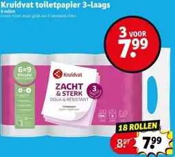 Kruidvat Kruidvat toiletpapier 3-laags aanbieding