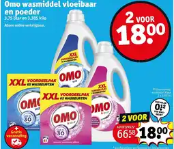 Kruidvat Omo wasmiddel vloeibaar en poeder aanbieding