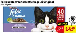 Kruidvat Felix kattenvoer selectie in gelei original aanbieding