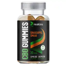 Holland & Barrett 1+1 gratis | Reakiro CBD Gummies Orange 10MG CBD (30 gummies) aanbieding