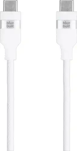 Coolblue BlueBuilt Usb C naar Usb C Kabel 1,5m Nylon Wit aanbieding