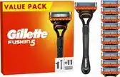Bol.com Gillette - Fusion 5 - Scheerset - Comfortabele scheerbeurt - Houder & 11 Navulmesjes aanbieding