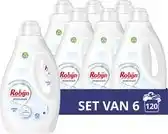 Bol.com Robijn Stralend Wit Vloeibaar Wasmiddel - 6 x 20 wasbeurten - Voordeelverpakking aanbieding