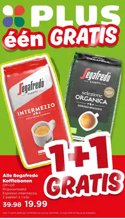 PLUS Alle Segafredo Koffiebonen aanbieding