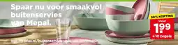 PLUS Spaar nu voor smaakvol buitenservies van Mepal. aanbieding