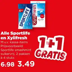 PLUS Alle Sportlife en Xylifresh aanbieding