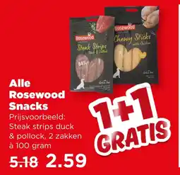 PLUS Alle Rosewood Snacks aanbieding