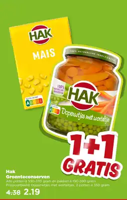 PLUS Hak Groenteconserven aanbieding