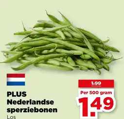 PLUS PLUS Nederlandse sperziebonen aanbieding