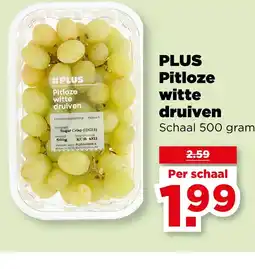 PLUS PLUS Pitloze witte druiven aanbieding