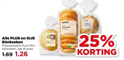 PLUS Alle PLUS en GIJS Eierkoeken aanbieding