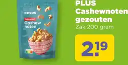 PLUS PLUSCashewnoten gezouten aanbieding