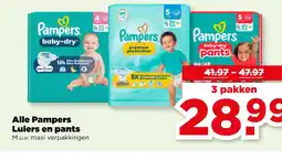 PLUS Alle Pampers Luiers en pants aanbieding