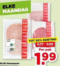 PLUS PLUS Vleeswaren aanbieding
