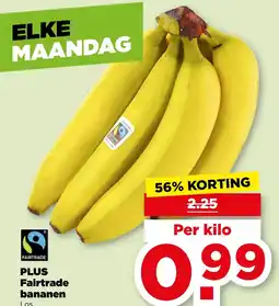PLUS PLUS Fairtrade bananen aanbieding
