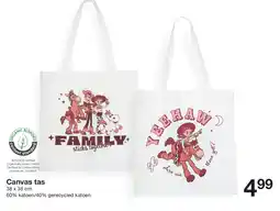 Zeeman Canvas tas aanbieding