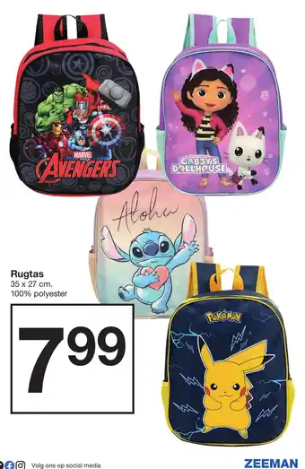 Zeeman Rugtas aanbieding
