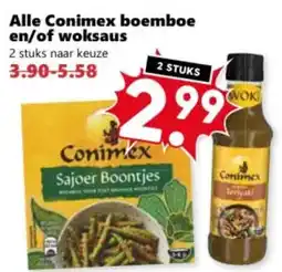 Coop Alle Conimex boemboe en/of woksaus aanbieding